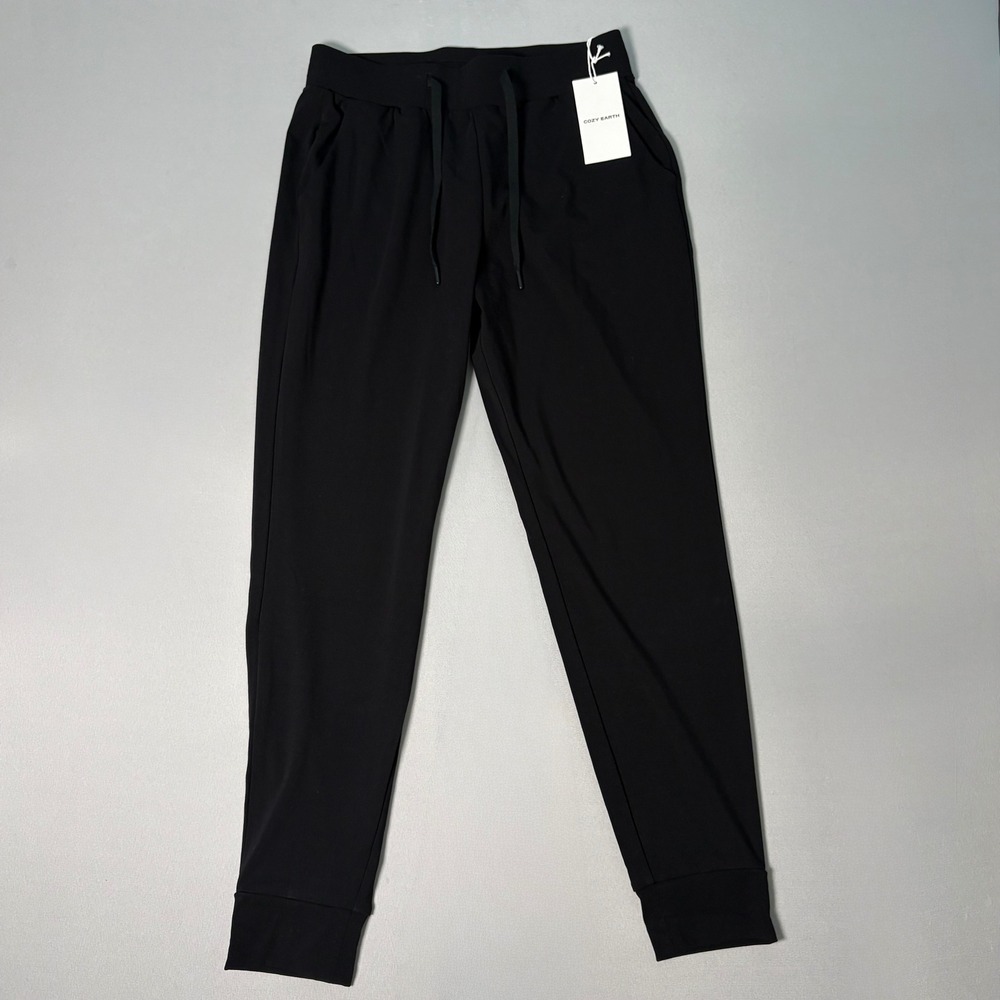 Cozy Earth Womens Bamboo Ultra-Soft Jogger Black CBJSBS104P Size S NEW W/ Tags